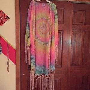 UNIF Tie- die kimono (size M)